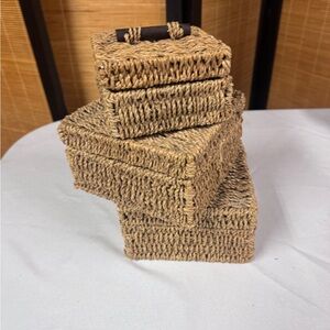 Set of Seagrass  Storage Baskets